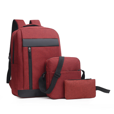 Ransel Unisex ODM Hitam Set Bisnis 3 In 1 Ransel Laptop Set Sekolah