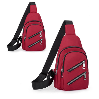 9.7 ''Tas Selempang Selempang Multi Saku Kain Oxford Tas Selempang Satu Bahu USB