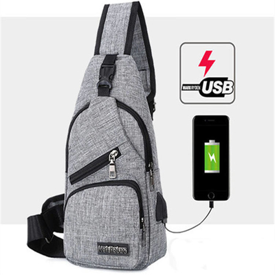 Leisure Sling Body Bag Canvas Waterproof Sling Backpacks Kapasitas Besar