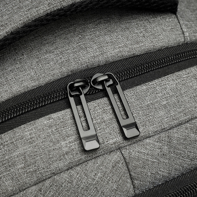 Ransel Laptop Tahan Air Nylon Abu-abu Dengan Pengisi Daya 1,37 kaki BSCI