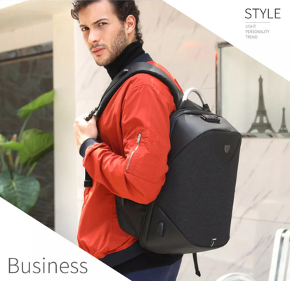 Ransel Laptop Bisnis Polyester 1.54 Inch Antitheft Back Pack Untuk Laptop Pria