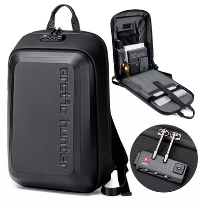 EVA Hard Case Tas Ransel Bisnis Tahan Air Dengan Port Pengisian Usb Polyester