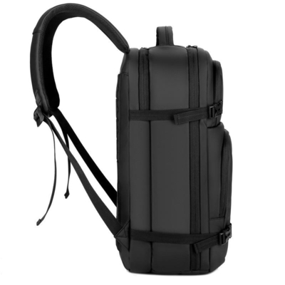 Ransel Laptop Tahan Air Pria 17.3 Inci BSCI Black Nylon Laptop Backpack