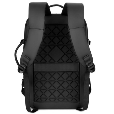 Ransel Laptop Tahan Air Pria 17.3 Inci BSCI Black Nylon Laptop Backpack