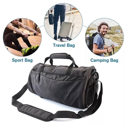 Polyester Anti Theft Travel Bag Gym Bag Dengan Kompartemen Sepatu Saku Basah