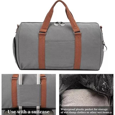 Tas Travel Anti Pencurian Unisex Warna Solid Tahan Air Tas Ransel Penyimpanan Bagasi Troli