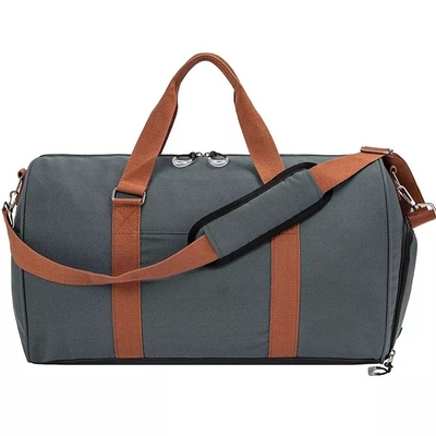 Tas Travel Anti Pencurian Unisex Warna Solid Tahan Air Tas Ransel Penyimpanan Bagasi Troli