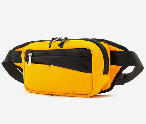 Kantong Tas Pinggang Luar Ruangan Ekonomi Kuning Tahan Air Paket Pinggang Lari Polyester