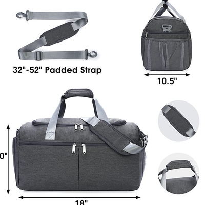 Tas Ransel Tas Ransel Anti Pencurian Gym 18&quot; Dengan Kompartemen Sepatu Saku Basah