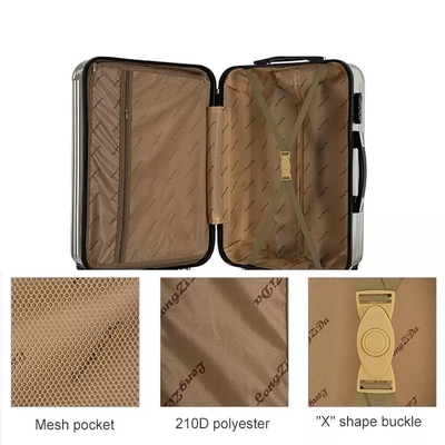 PC Polycarbonate Bepergian Bagasi Set 3 Buah Mengkilap Gadis Permukaan Koper Hardside Trolley