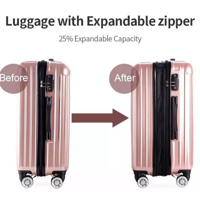 PC Polycarbonate Bepergian Bagasi Set 3 Buah Mengkilap Gadis Permukaan Koper Hardside Trolley