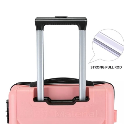 Lapisan Poliester Bagasi Cangkang Keras Set 24'' Koper Troli Kunci Bagasi Tsa 3 Pcs Pp Lanjutkan