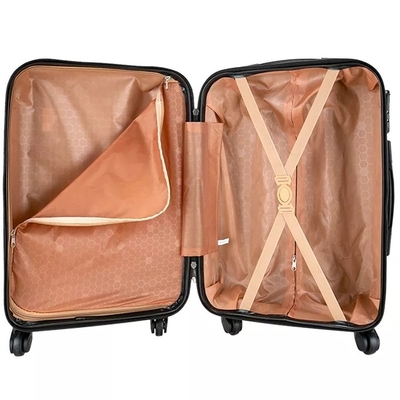 Lapisan Poliester Bagasi Cangkang Keras Set 24'' Koper Troli Kunci Bagasi Tsa 3 Pcs Pp Lanjutkan