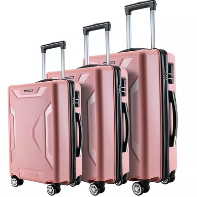 Lapisan Poliester Bagasi Cangkang Keras Set 24'' Koper Troli Kunci Bagasi Tsa 3 Pcs Pp Lanjutkan