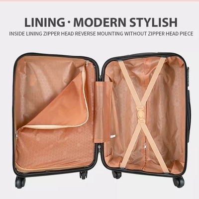 Lapisan Poliester Bagasi Cangkang Keras Set 24'' Koper Troli Kunci Bagasi Tsa 3 Pcs Pp Lanjutkan