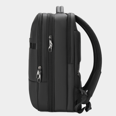 Tas Kerja Kantor Mode Untuk Pria Bisnis Perjalanan Laptop Penuh Terbuka RFID Hitam
