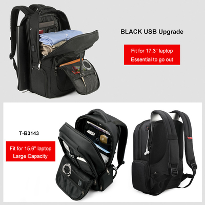BSCI Usb Pengisian Ransel Laptop Perjalanan Bisnis Untuk Pria 29*9*20cm