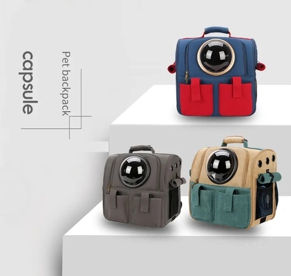 Portable Pet Carrier Bag Kapsul Transparan Bernapas Perjalanan Burung Beo Kucing Anjing Burung Ransel
