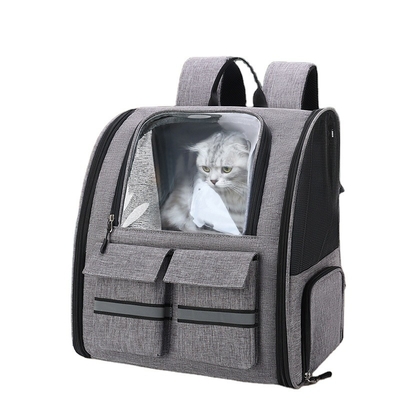 Pembawa Kucing Anjing Dengan Roda Ransel Luar Ruangan Pet Carrier Pet Trolley Portable